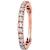 1.7mm Jewelled PVD Rose Gold Hinged Ring - view 1