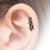 Black Steel Triple Stars Ear Stud - view 2