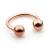 1.2mm Gauge 9ct Rose Gold Circular Barbell - view 2