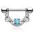 Elegant Jewelled Nipple Barbell - view 1