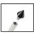 PVD Black on Titanium Cone Dermal Anchor Attachment - view 2