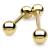 1.6mm Gauge 9ct Gold Barbell - view 3