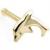 14ct Gold Dolphin Nose Bone - view 2