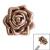 1.2mm Gauge Titanium Labret with Steel Rose Gold Rose - Internally-Threaded - view 2