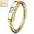 14ct Gold Princess Cut Segment Ring - view 1