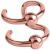 PVD Rose Gold Double BCR Ear Cuff - view 1