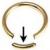 PVD Gold on Steel Smooth Segment Ring - view 2