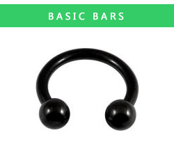 PVD Black on Steel Circular Barbells