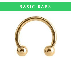 PVD Gold on Steel Circular Barbells