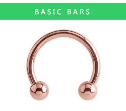 PVD Rose Gold Circular Barbells