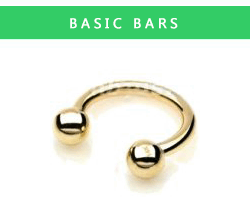 Real Gold Circular Barbells