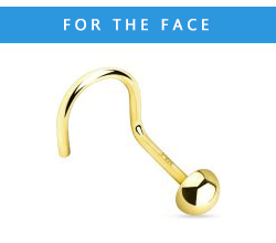 Real Gold Nose Studs
